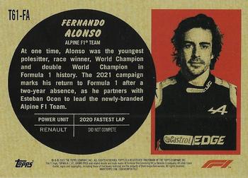 2021 Topps Formula 1 - Topps 1961 Sports Cars #T61-FA Fernando Alonso Back