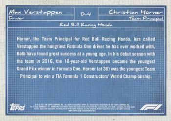 2021 Topps Formula 1 - Debrief #D-4 Max Verstappen / Christian Horner Back