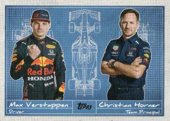2021 Topps Formula 1 - Debrief #D-4 Max Verstappen / Christian Horner Front