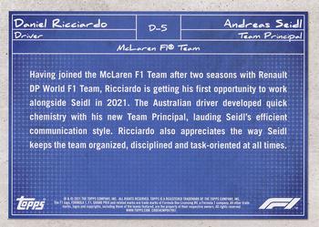 2021 Topps Formula 1 - Debrief #D-5 Daniel Ricciardo / Andreas Seidl Back