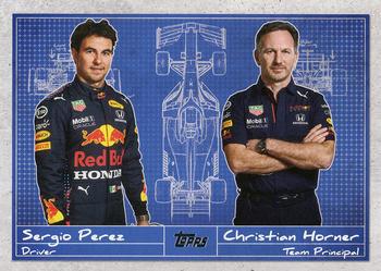 2021 Topps Formula 1 - Debrief #D-14 Sergio Perez / Christian Horner Front