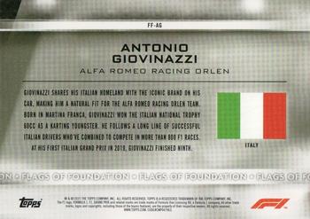 2021 Topps Formula 1 - Flags of Foundation #FF-AG Antonio Giovinazzi Back