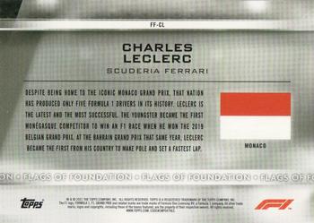 2021 Topps Formula 1 - Flags of Foundation #FF-CL Charles Leclerc Back