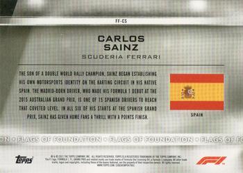2021 Topps Formula 1 - Flags of Foundation #FF-CS Carlos Sainz Back