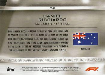 2021 Topps Formula 1 - Flags of Foundation #FF-DR Daniel Ricciardo Back