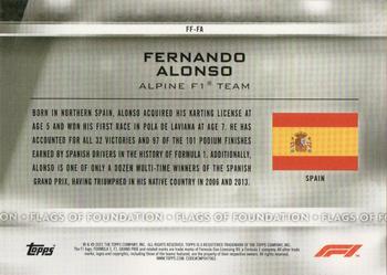 2021 Topps Formula 1 - Flags of Foundation #FF-FA Fernando Alonso Back