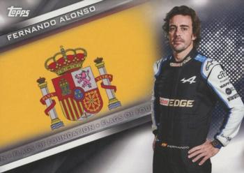 2021 Topps Formula 1 - Flags of Foundation #FF-FA Fernando Alonso Front