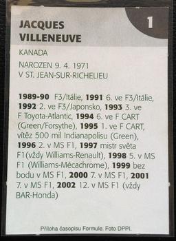 2003 Formule #1 Jacques Villeneuve Back