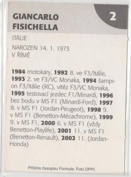 2003 Formule #2 Giancarlo Fisichella Back