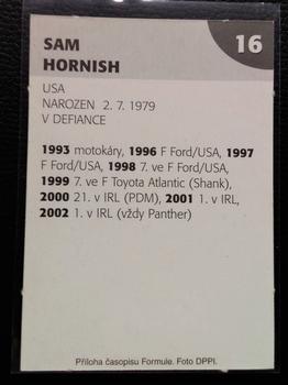 2003 Formule #16 Sam Hornish Jr. Back