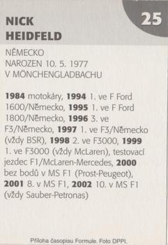 2003 Formule #25 Nick Heidfeld Back