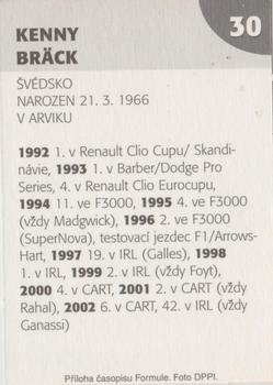 2003 Formule #30 Kenny Bräck Back