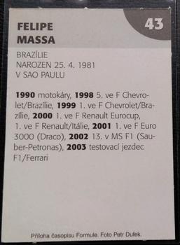 2003 Formule #43 Felipe Massa Back