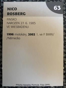 2003 Formule #63 Nico Rosberg Back