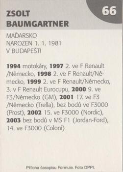 2003 Formule #66 Zsolt Baumgartner Back