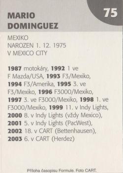 2003 Formule #75 Mario Dominguez Back