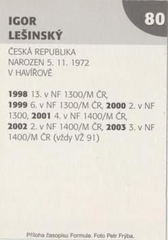 2003 Formule #80 Igor Lesisky Back