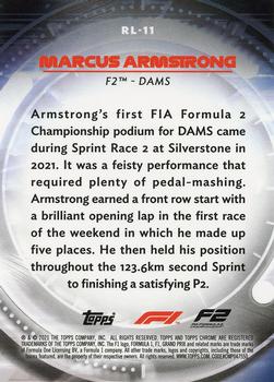 2021 Topps Chrome Formula 1 - Redliners #RL-11 Marcus Armstrong Back