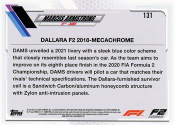 2021 Topps Chrome Formula 1 - Black & White RayWave Refractor #131 Marcus Armstrong Back
