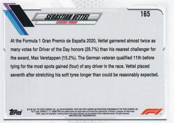 2021 Topps Chrome Formula 1 - Black & White RayWave Refractor #165 Sebastian Vettel Back