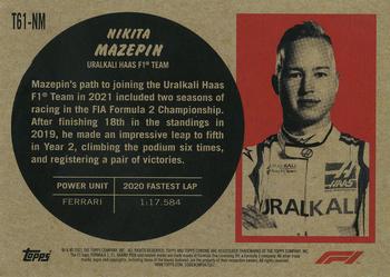 2021 Topps Chrome Formula 1 - 1961 Topps Sports Cars #T61-NM Nikita Mazepin Back