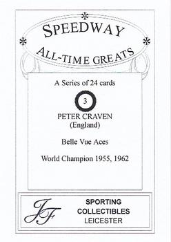 1999 Speedway All-Time Greats #3 Peter Craven Back