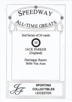 1999 Speedway All-Time Greats 2nd Series #20 Jack Parker Back