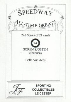 1999 Speedway All-Time Greats 2nd Series #24 Soren Sjosten Back
