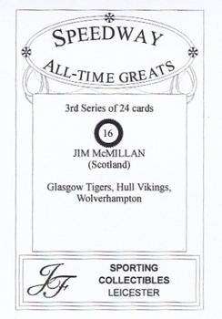 2000 Speedway All-Time Greats 3rd Series #16 Jim McMillan Back
