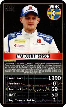 2016 Top Trumps Grand Prix Heroes #NNO Marcus Ericsson Front