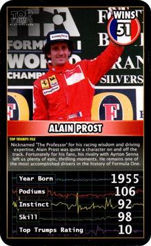 2016 Top Trumps Grand Prix Heroes #NNO Alain Prost Front
