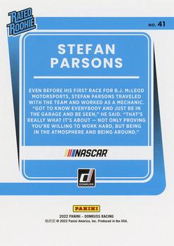 2022 Donruss - Silver #41 Stefan Parsons Back