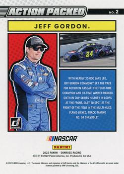 2022 Donruss - Action Packed Checkers #2 Jeff Gordon Back