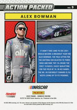 2022 Donruss - Action Packed Checkers #9 Alex Bowman Back