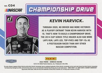 2022 Donruss - Championship Drive Checkers #CD4 Kevin Harvick Back