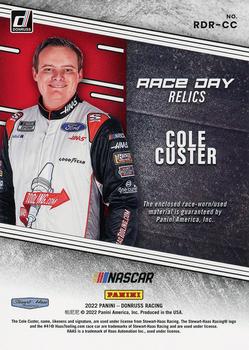 2022 Donruss - Race Day Relics #RDR-CC Cole Custer Back