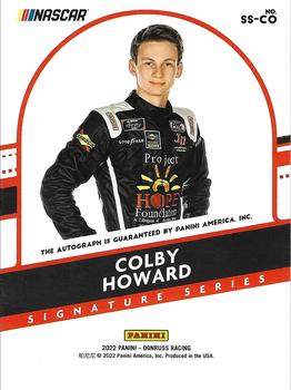 2022 Donruss - Signature Series Red #SS-CO Colby Howard Back