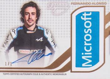 2021 Topps Dynasty Formula 1 - Dynasty Autograph Patch Gold #DAP-FAII Fernando Alonso Front
