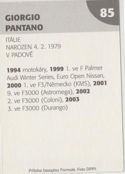 2004 Formule #85 Giorgio Pantano Back