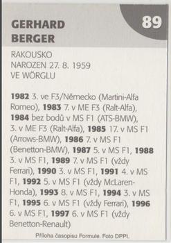 2004 Formule #89 Gerhard Berger Back