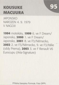 2004 Formule #95 Kosuke Matsuura Back