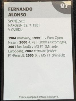 2004 Formule #97 Fernando Alonso Back