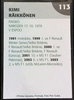 2004 Formule #113 Kimi Räikkönen Back
