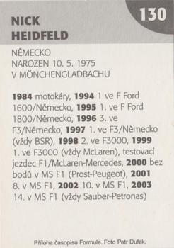 2004 Formule #130 Nick Heidfeld Back