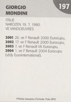 2005 Formule #197 Giorgio Mondini Back
