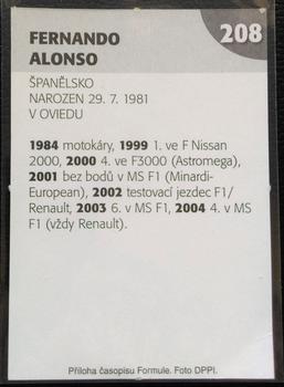 2005 Formule #208 Fernando Alonso Back