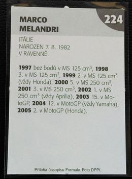 2006 Formule #224 Marco Melandri Back