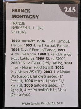 2006 Formule #245 Franck Montagny Back