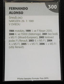 2007 Formule & Moto GP #300 Fernando Alonso Back