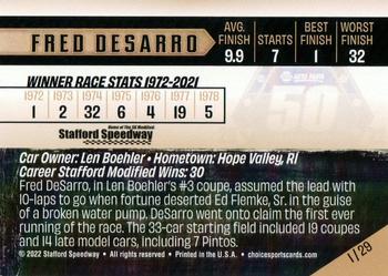 2022 Stafford Speedway 50th Anniversary Spring Sizzler #1 Fred Desarro Back